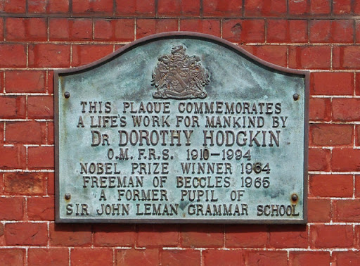 Plaque commemorating Dorothy Hodgkin