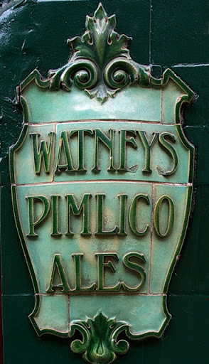 Ceramic shield plaque, Crown and Anchor public house, Covent Garden
