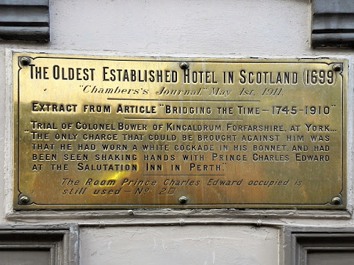 Plaque on the Salutation Hotel