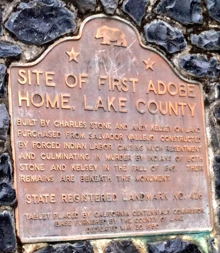 Site of First Adobe Home, Lake County