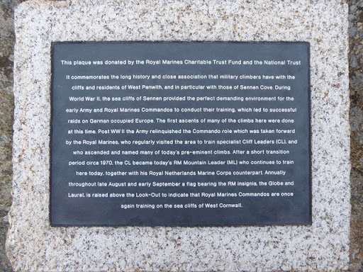 Plaque on the monument at the coastguard lookout