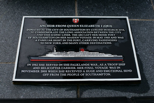 QE2 Anchor Plaque, Southampton