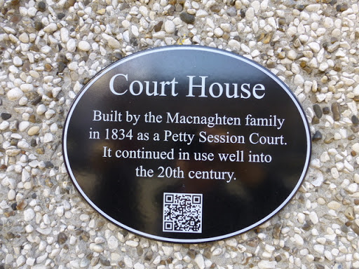 Plaque, Bushmills Courthouse