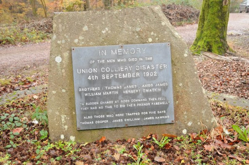 Memorial plaque, the Union Colliery Disaster