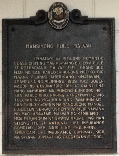 Fule-Malvar Mansion historical marker