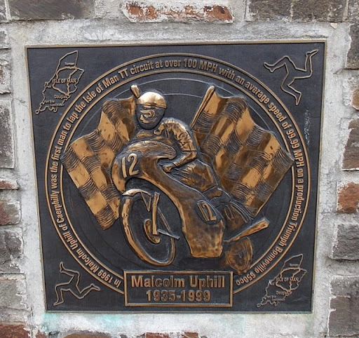Malcolm Uphill plaque in Caerphilly