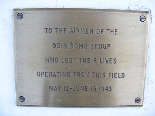 Plaque on the Monument at Parham Airfield Museum