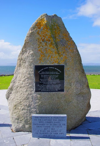 Close-up of part of the Famine Ship Memorial, Celia Griffin Memorial Park, Gratton Beach, Galway City