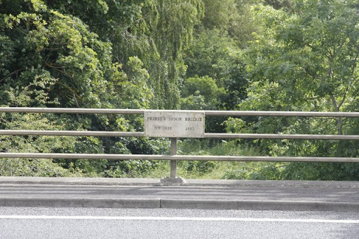 Plaque on Priest's Moor Bridge