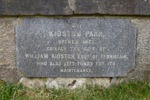 Plaque on former bandstand in Kidston Park