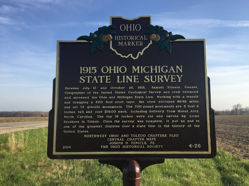 1915 Ohio Michigan State Line Survey