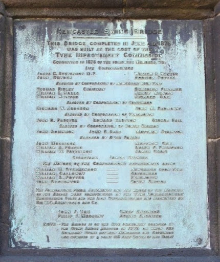 Plaque on the Swing Bridge