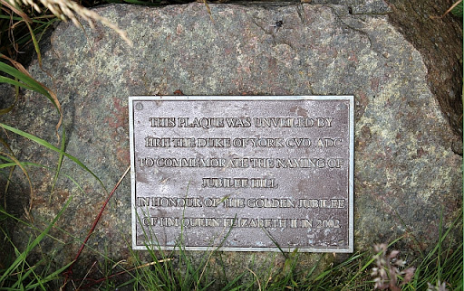 Plaque on Jubilee Hill