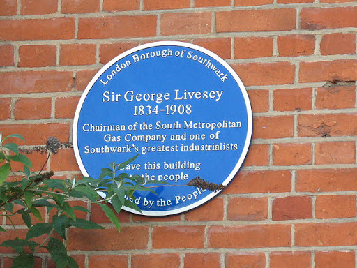 Blue plaque on the former Camberwell Library