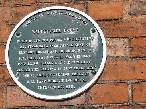 Plaque on Walkergate House