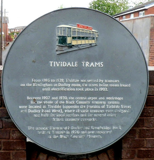 Tividale Trams plaque