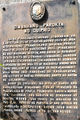 Parish Church of Quipayo historical marker