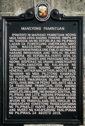 Pamintuan Mansion historical marker