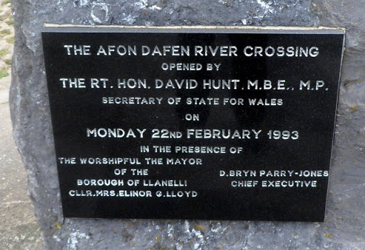 Plaque detail, Afon Dafen River Crossing, Llanelli