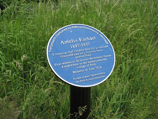 Amelia Earhart memorial, Pwll