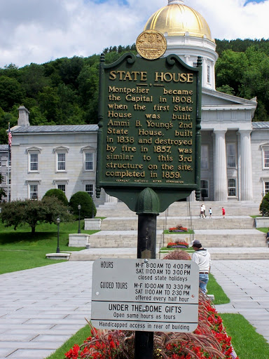 Vermont State House Historical Marker